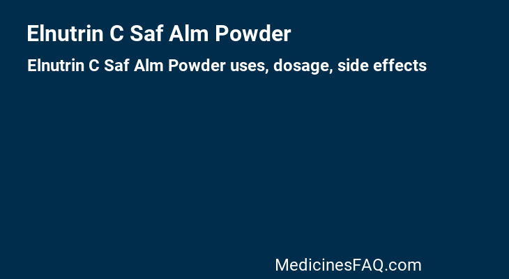 Elnutrin C Saf Alm Powder