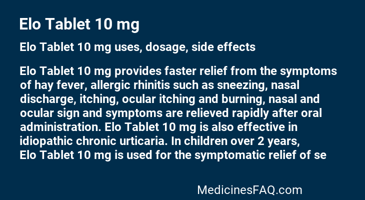 Elo Tablet 10 mg