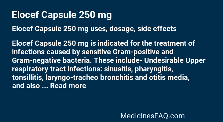 Elocef Capsule 250 mg