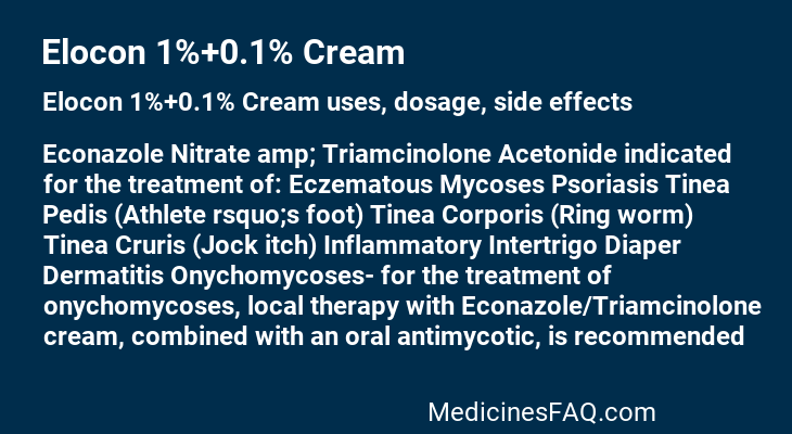 Elocon 1%+0.1% Cream