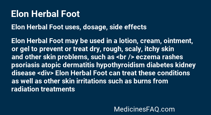 Elon Herbal Foot