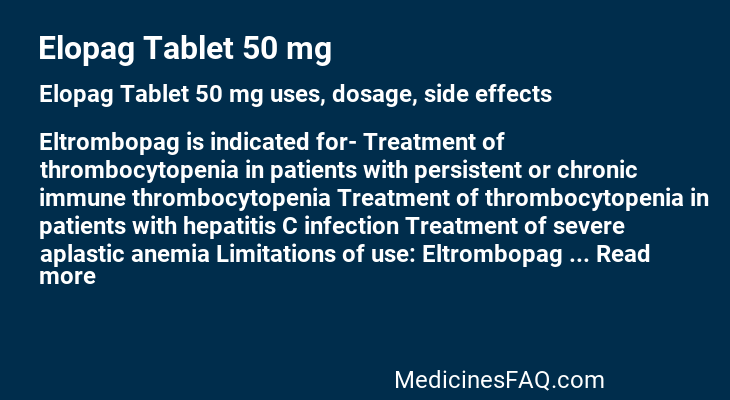 Elopag Tablet 50 mg