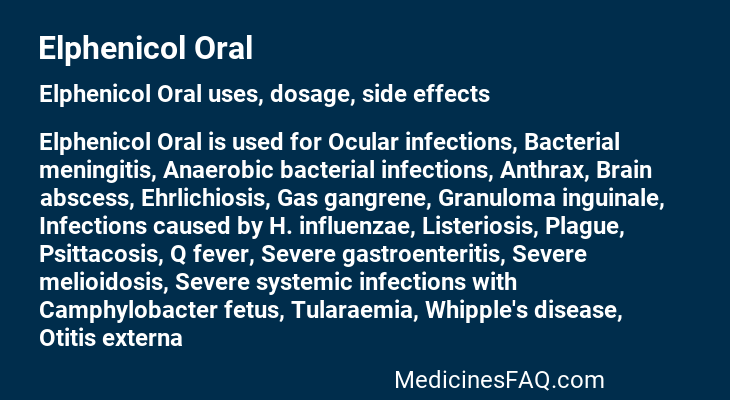 Elphenicol Oral