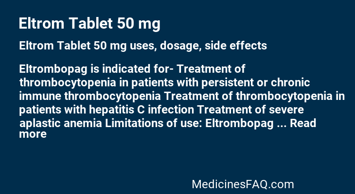 Eltrom Tablet 50 mg