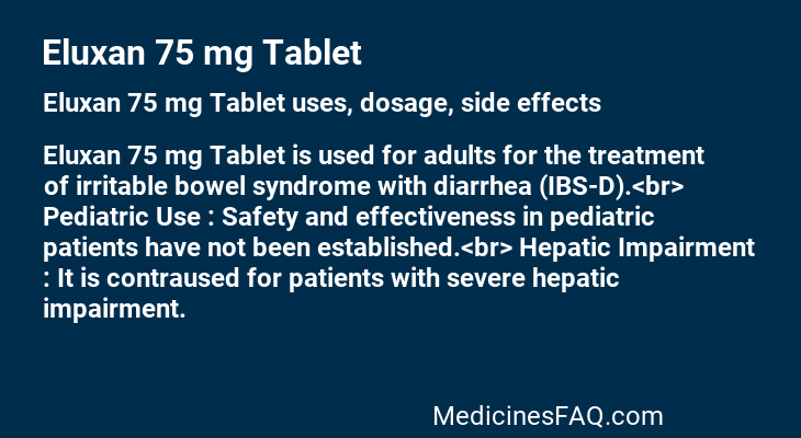 Eluxan 75 mg Tablet