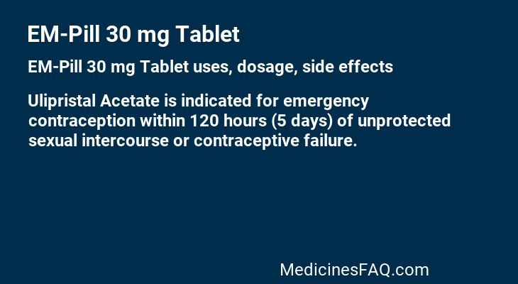 EM-Pill 30 mg Tablet