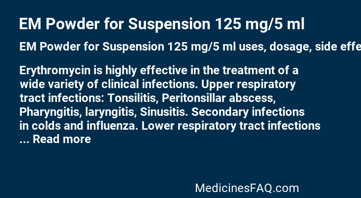 EM Powder for Suspension 125 mg/5 ml