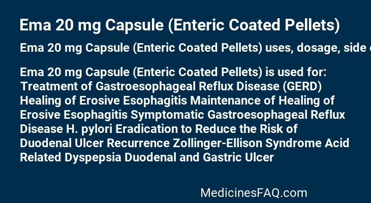 Ema 20 mg Capsule (Enteric Coated Pellets)