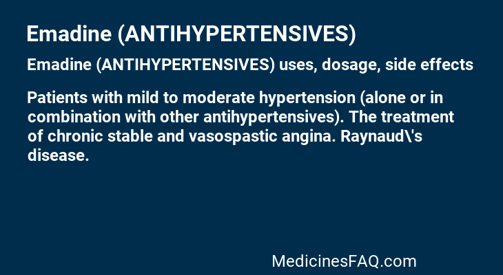 Emadine (ANTIHYPERTENSIVES)