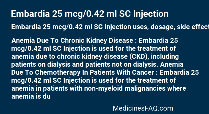 Embardia 25 mcg/0.42 ml SC Injection