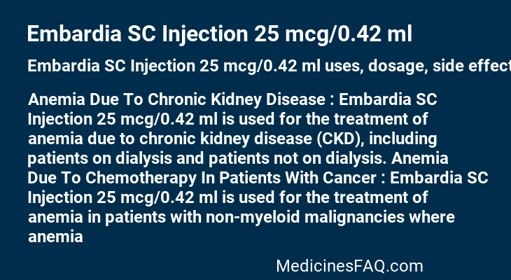 Embardia SC Injection 25 mcg/0.42 ml