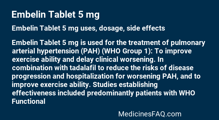 Embelin Tablet 5 mg