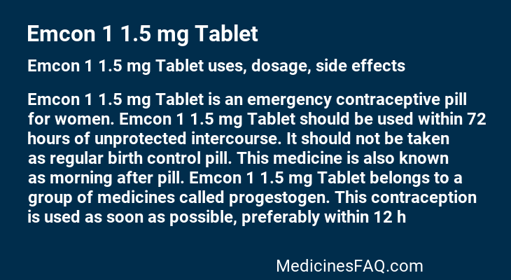 Emcon 1 1.5 mg Tablet