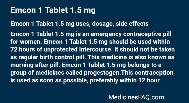 Emcon 1 Tablet 1.5 mg