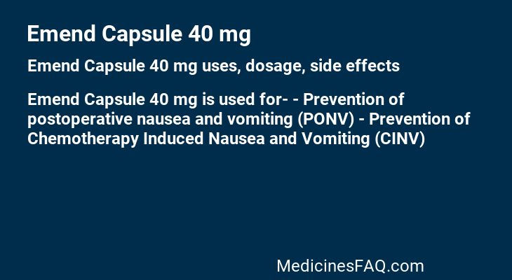 Emend Capsule 40 mg