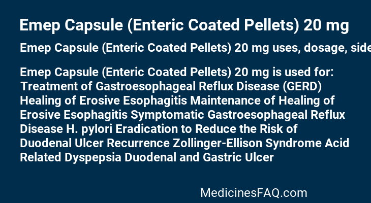 Emep Capsule (Enteric Coated Pellets) 20 mg