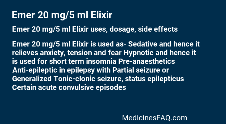 Emer 20 mg/5 ml Elixir