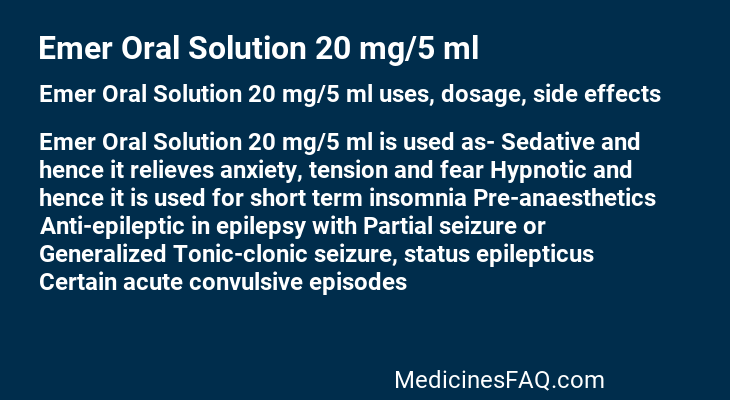 Emer Oral Solution 20 mg/5 ml