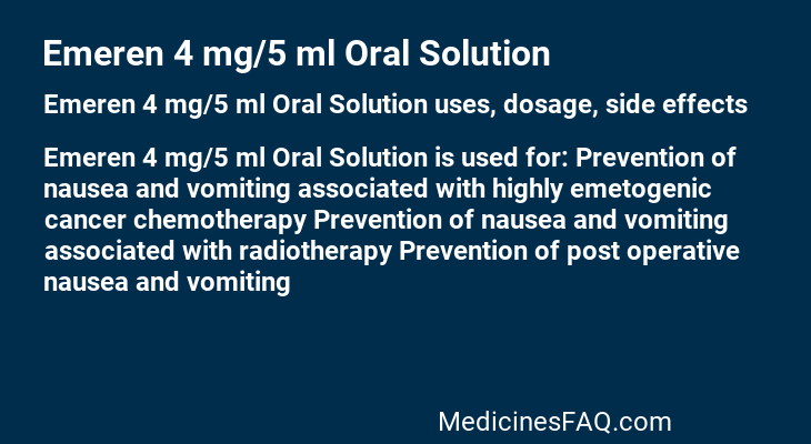 Emeren 4 mg/5 ml Oral Solution