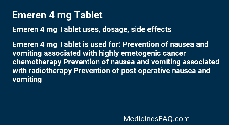 Emeren 4 mg Tablet