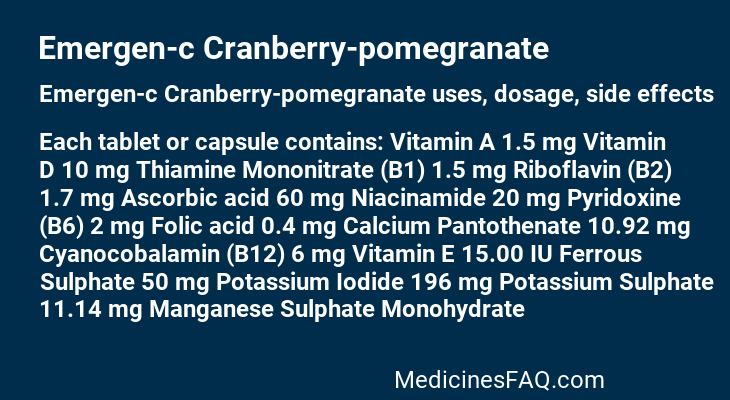 Emergen-c Cranberry-pomegranate