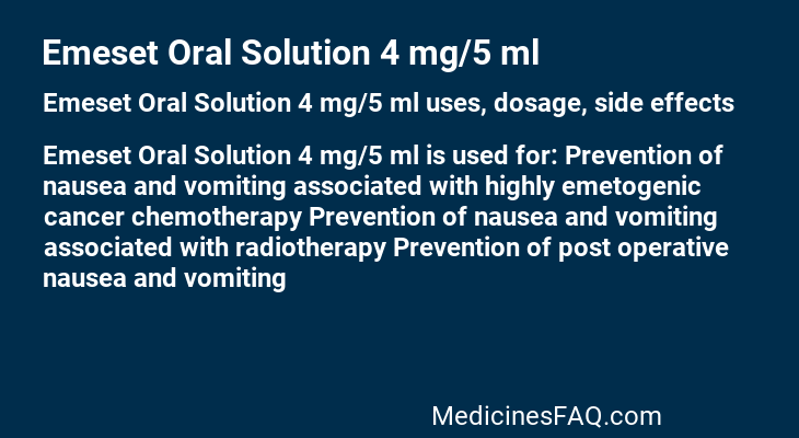 Emeset Oral Solution 4 mg/5 ml