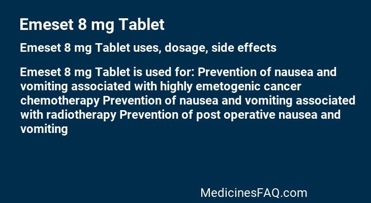 Emeset 8 mg Tablet