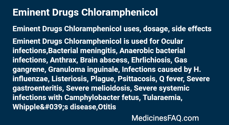 Eminent Drugs Chloramphenicol