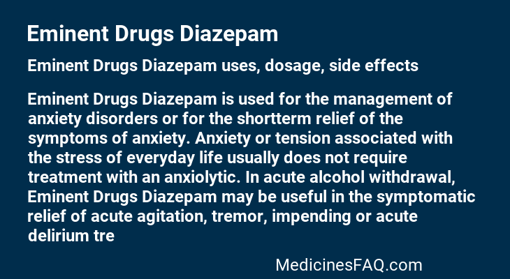 Eminent Drugs Diazepam