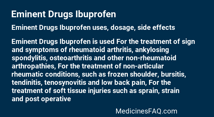 Eminent Drugs Ibuprofen