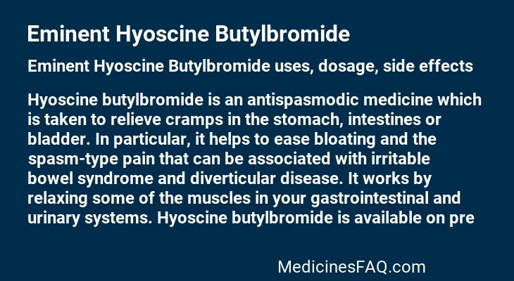 Eminent Hyoscine Butylbromide