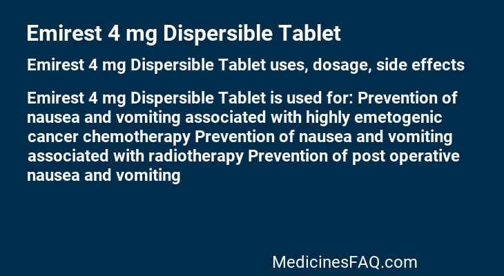 Emirest 4 mg Dispersible Tablet