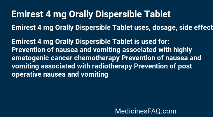 Emirest 4 mg Orally Dispersible Tablet