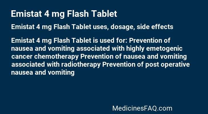 Emistat 4 mg Flash Tablet