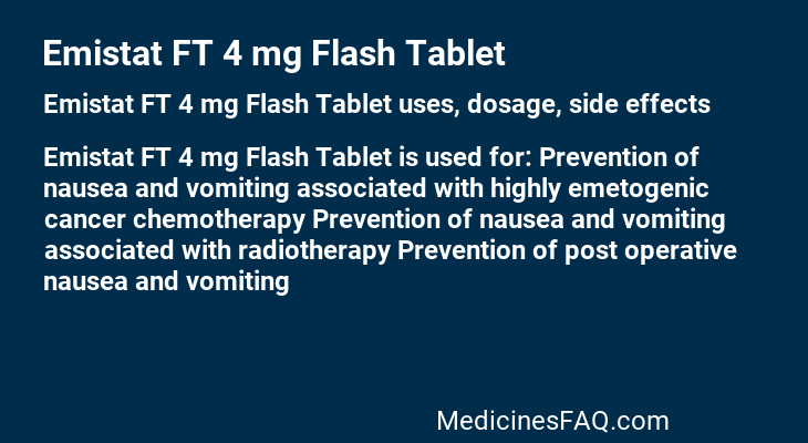 Emistat FT 4 mg Flash Tablet