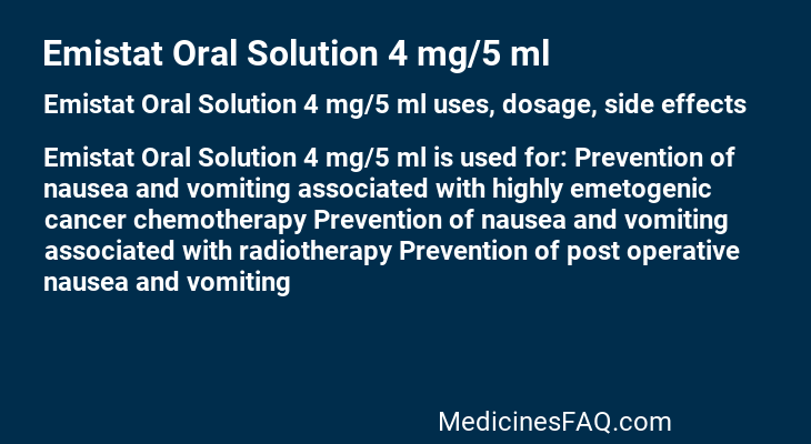 Emistat Oral Solution 4 mg/5 ml