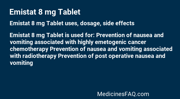 Emistat 8 mg Tablet