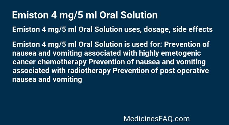 Emiston 4 mg/5 ml Oral Solution