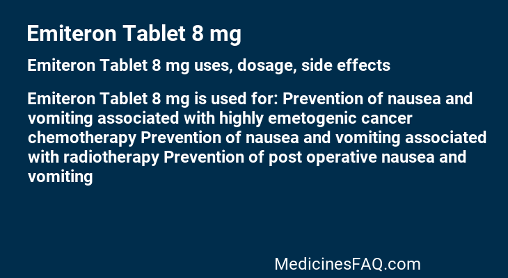 Emiteron Tablet 8 mg