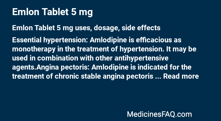 Emlon Tablet 5 mg