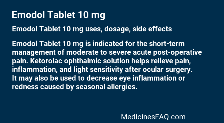Emodol Tablet 10 mg