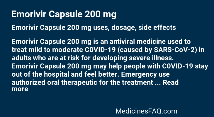 Emorivir Capsule 200 mg