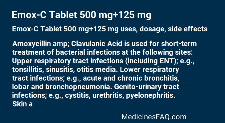 Emox-C Tablet 500 mg+125 mg