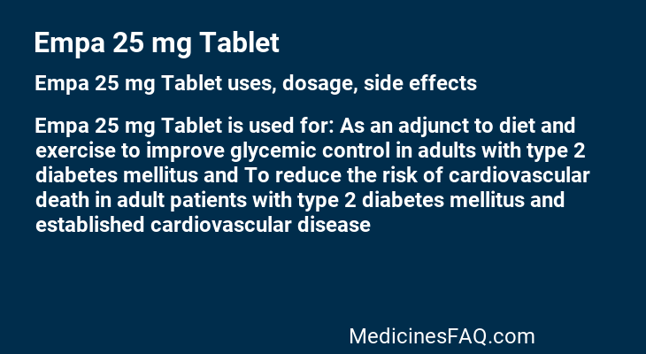 Empa 25 mg Tablet