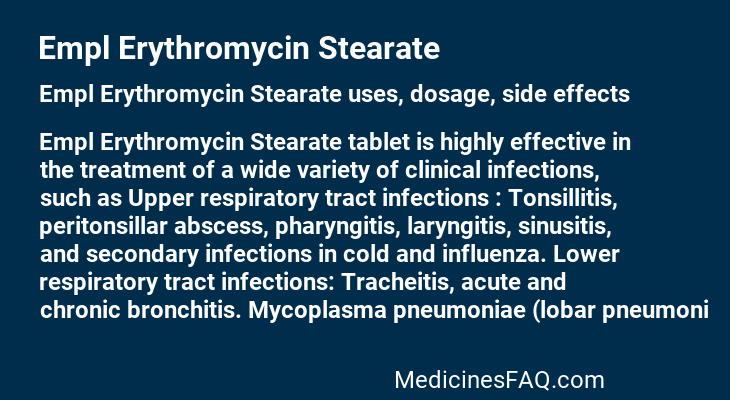 Empl Erythromycin Stearate