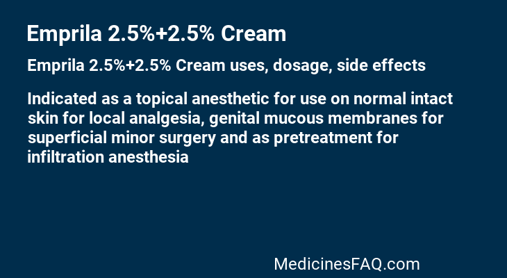 Emprila 2.5%+2.5% Cream