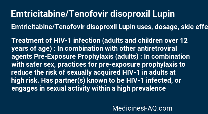 Emtricitabine/Tenofovir disoproxil Lupin