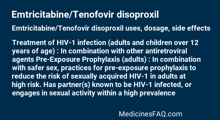 Emtricitabine/Tenofovir disoproxil
