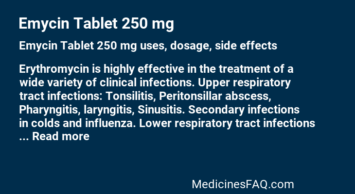 Emycin Tablet 250 mg