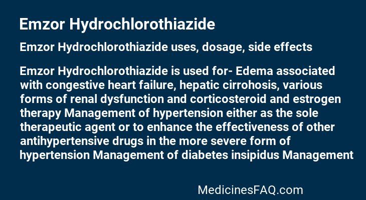 Emzor Hydrochlorothiazide